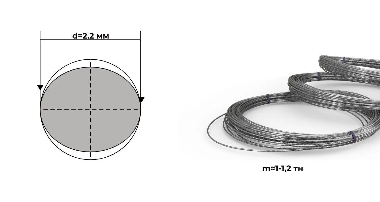 Проволока 2.2 мм Вр-1 ГОСТ 6727-80 бухта 