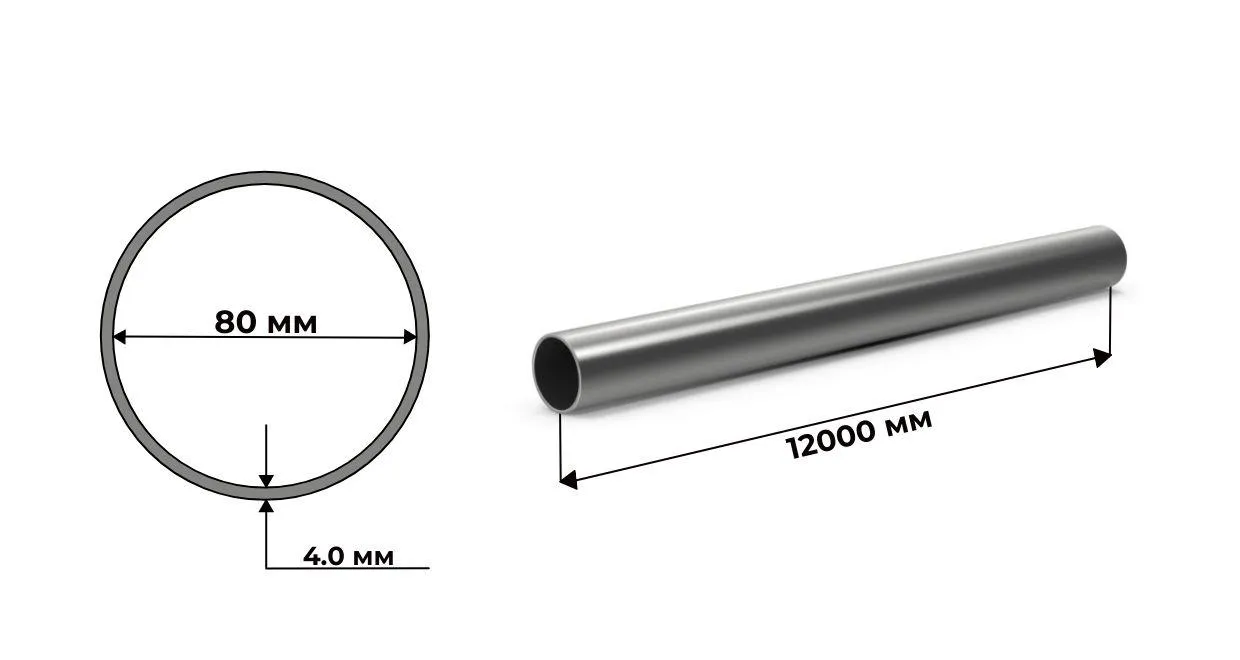 Труба водогазопроводная оцинкованная 80х4 ДУ 
