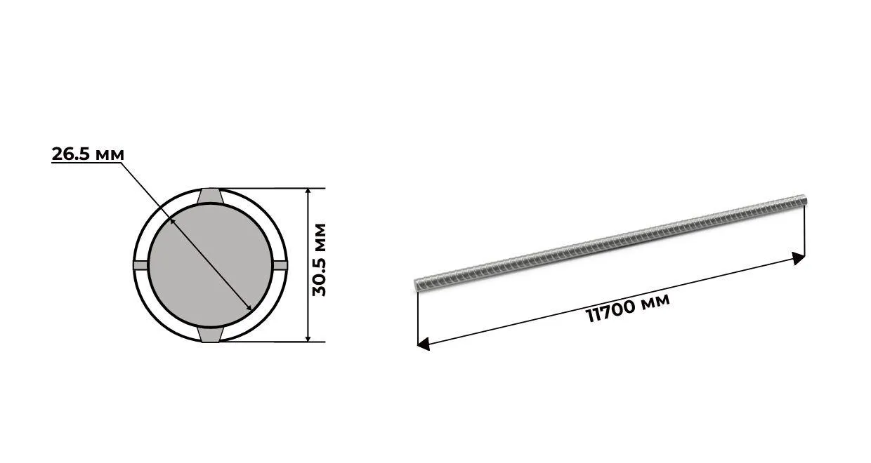 Арматура А3 28 мм 35ГС дл.11.7м 