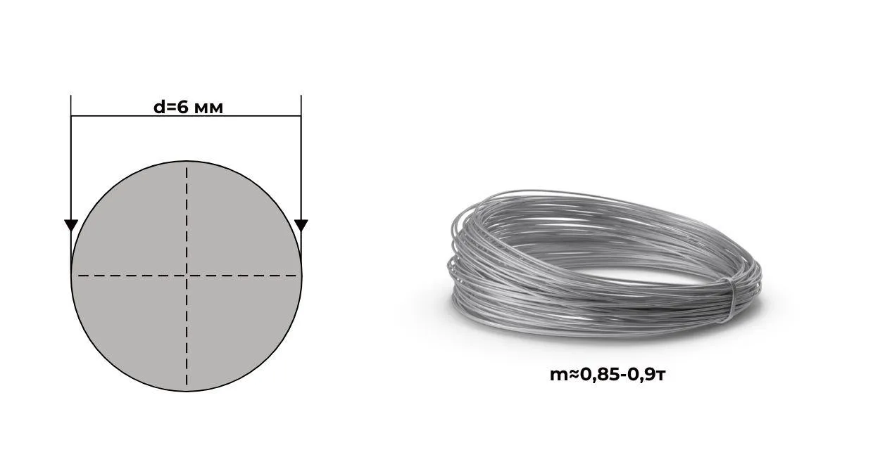 Арматура А1 6 мм А240 мотки 